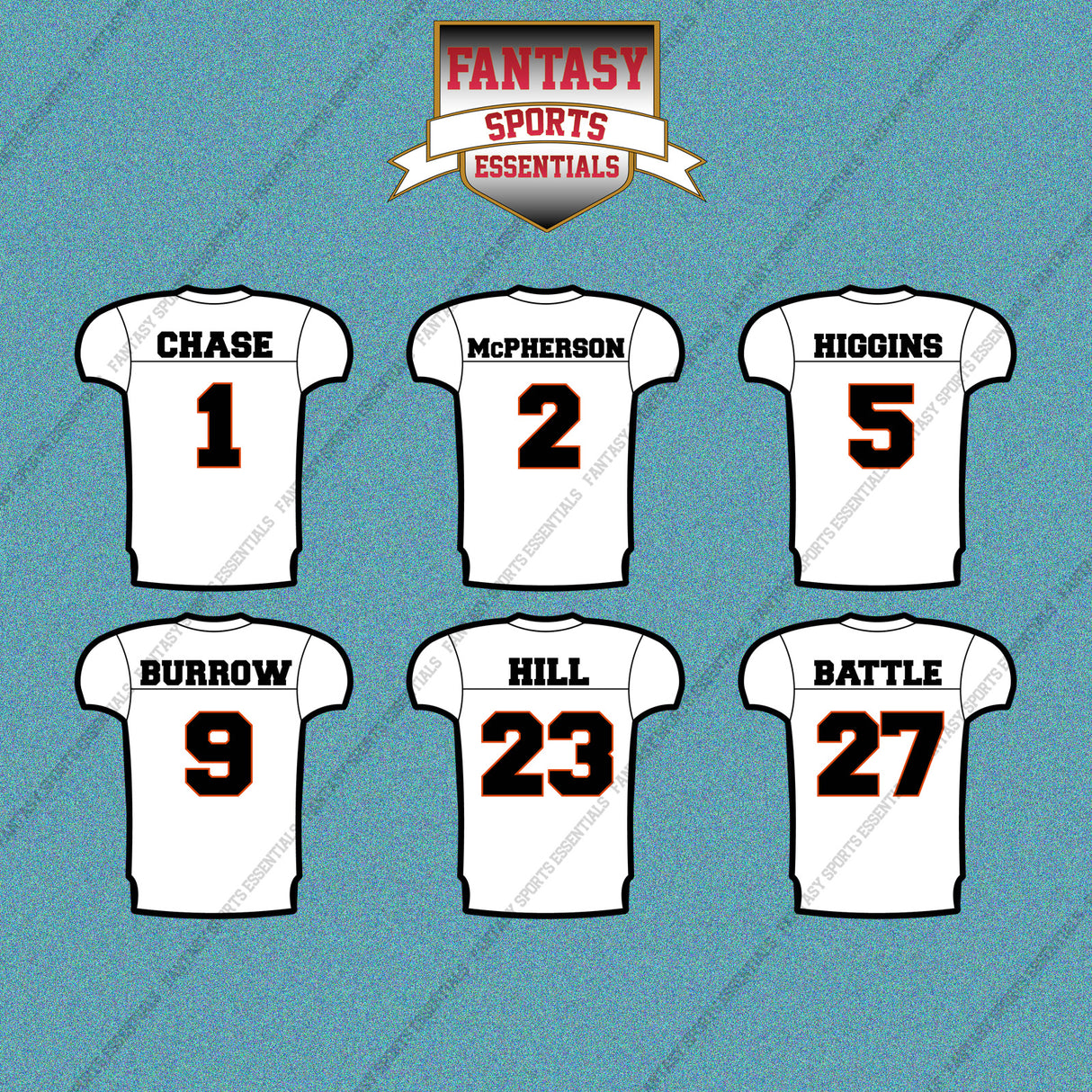 Cincinnati Bengals 2025 Away Jersey Car Decals (Choose Your Player) Page 1