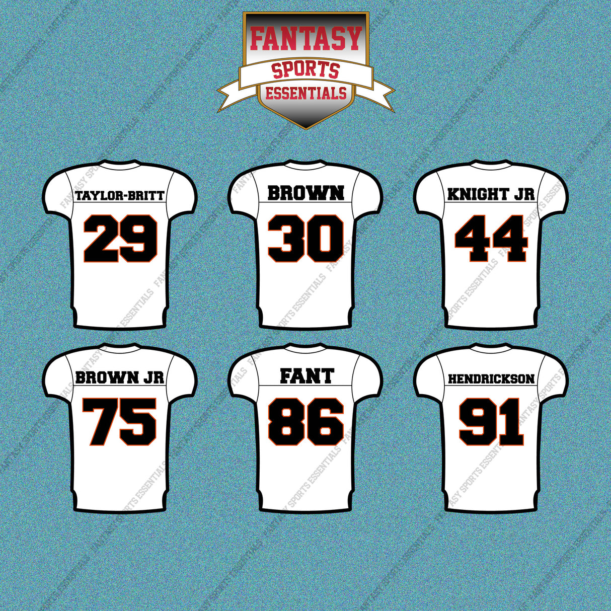 Cincinnati Bengals 2025 Away Jersey Car Decals (Choose Your Player) Page 2