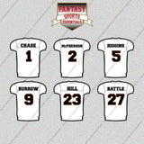 Cincinnati Bengals 2025 Away Jersey Glossy Stickers (Choose Your Player) Page 1