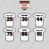Cincinnati Bengals 2025 Away Jersey Glossy Stickers (Choose Your Player) Page 2