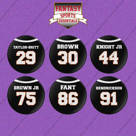 Cincinnati Bengals 2025 Home Jersey Button Pins (Choose Your Player) Page 2