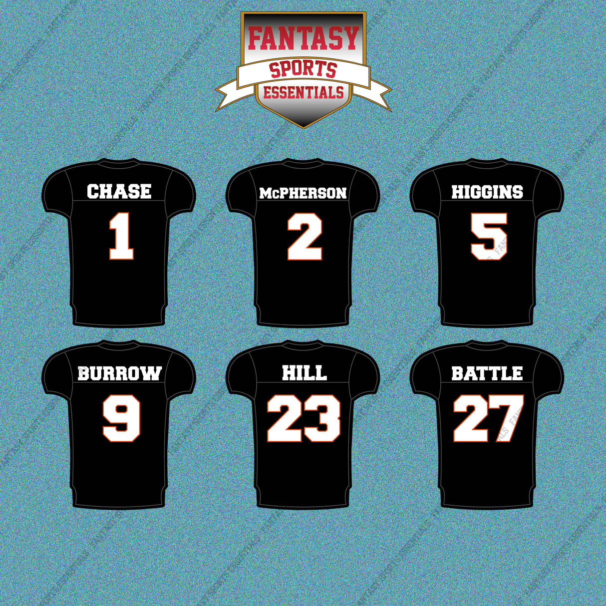 Cincinnati Bengals 2025 Home Jersey Car Decals (Choose Your Player) Page 1