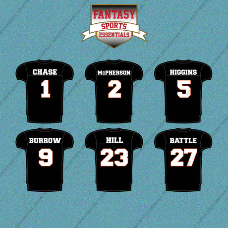 Cincinnati Bengals 2025 Home Jersey Car Decals (Choose Your Player) Page 1
