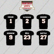 Cincinnati Bengals 2025 Home Jersey Glossy Stickers (Choose Your Player) Page 1