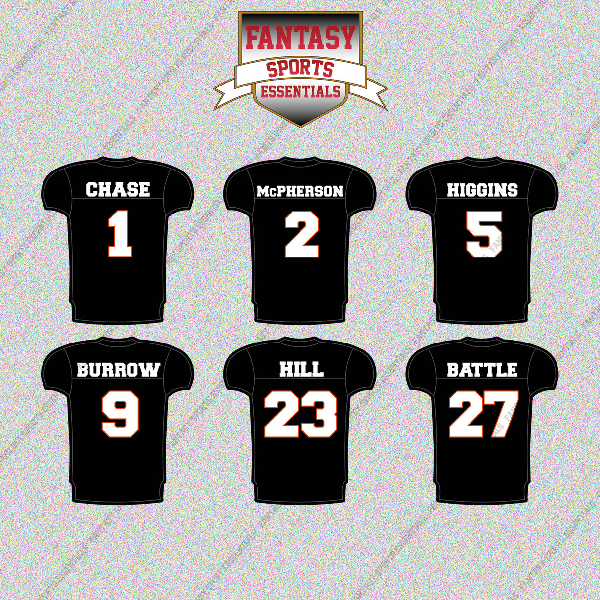 Cincinnati Bengals 2025 Home Jersey Glossy Stickers (Choose Your Player) Page 1
