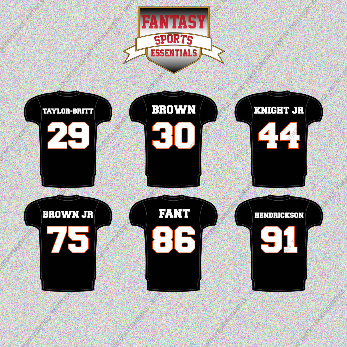 Cincinnati Bengals 2025 Home Jersey Glossy Stickers (Choose Your Player) Page 2