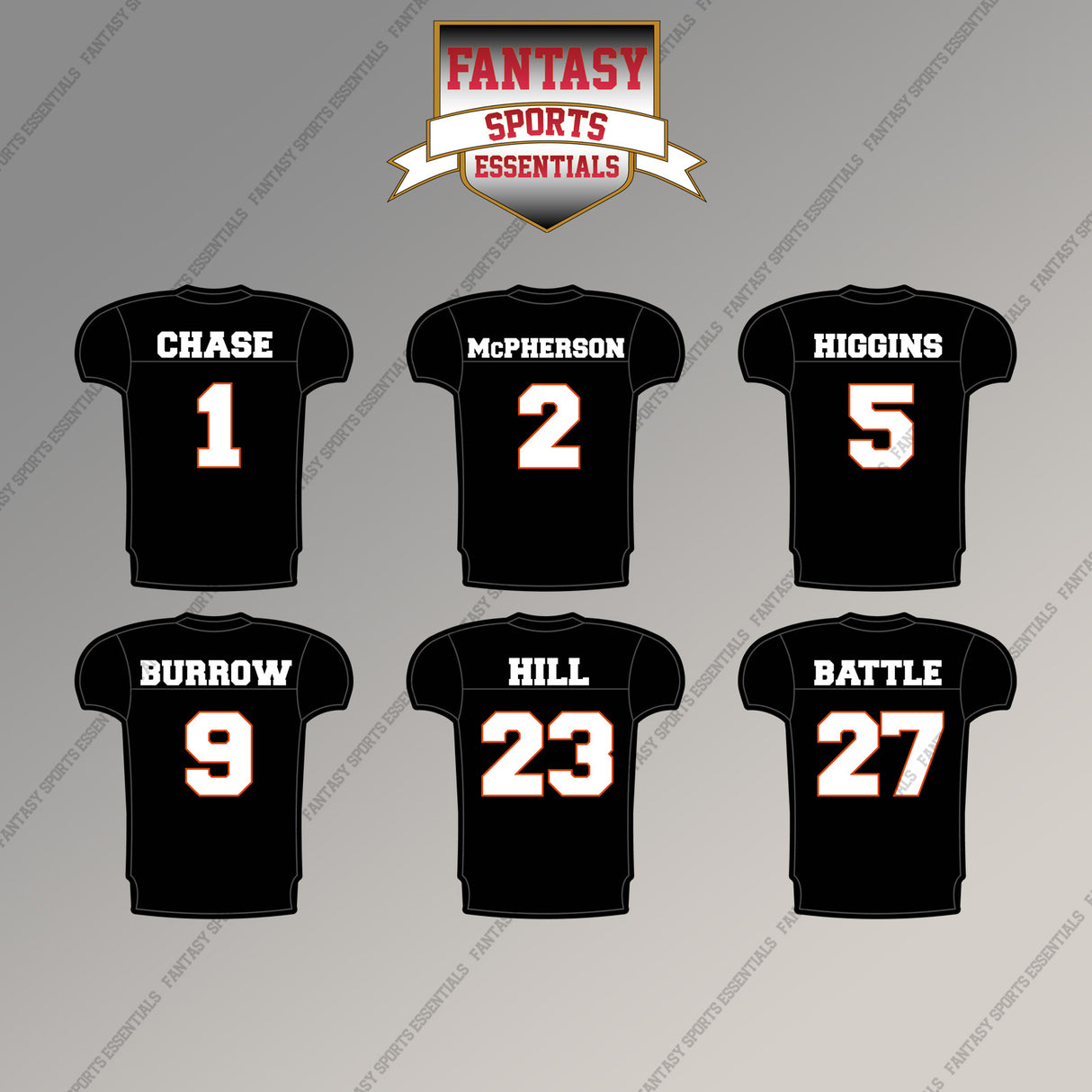 Cincinnati Bengals 2025 Home Jersey Magnets (Choose Your Player) Page 1