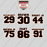 Cincinnati Bengals 2025 Name and Number Glossy Stickers (Choose Your Player) Page 2