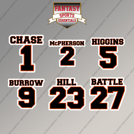 Cincinnati Bengals 2025 Name and Number Magnets (Choose Your Player) Page 1