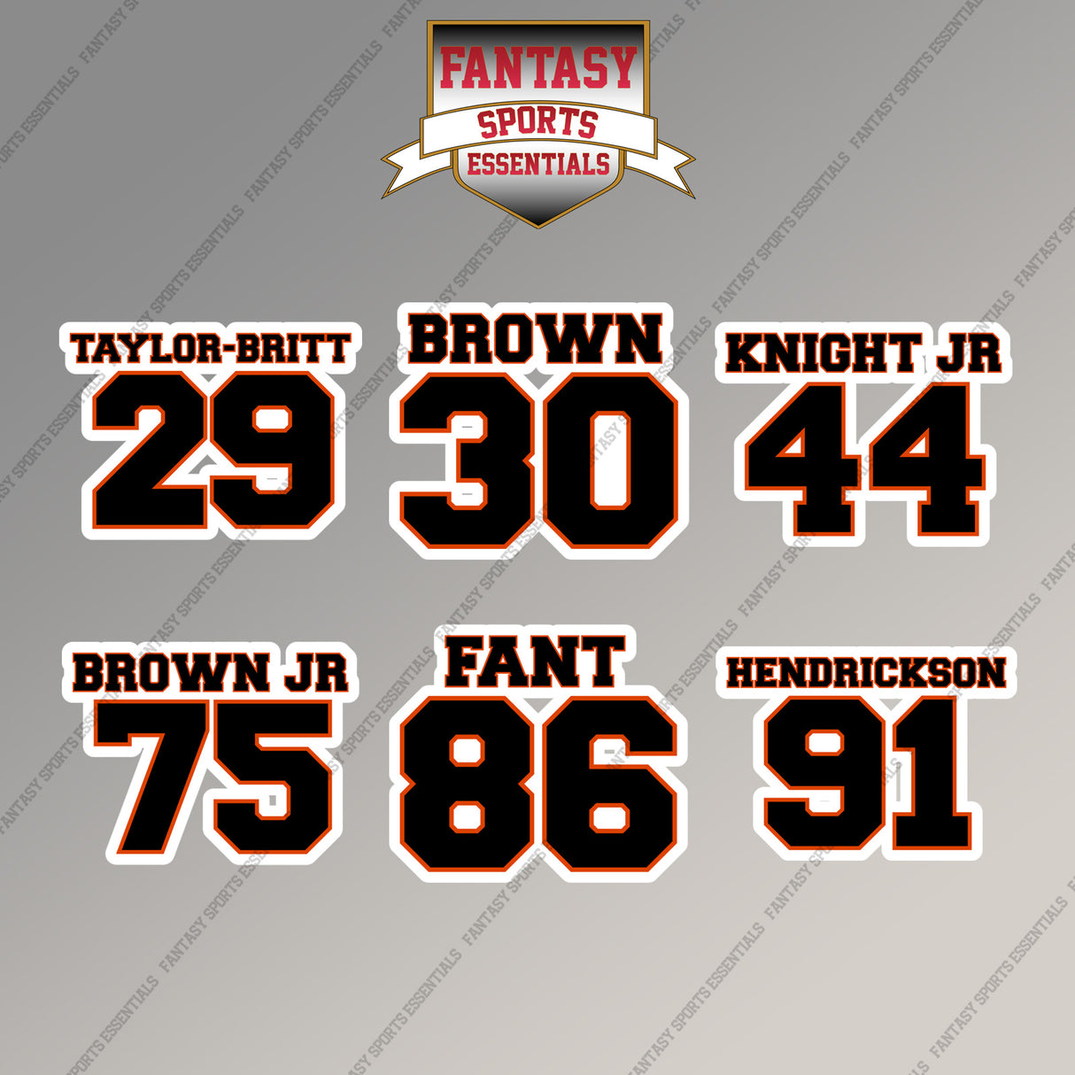 Cincinnati Bengals 2025 Name and Number Magnets (Choose Your Player) Page 2