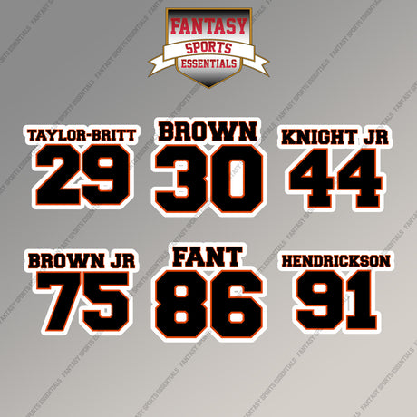 Cincinnati Bengals 2025 Name and Number Magnets (Choose Your Player) Page 2