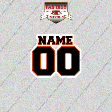 Cincinnati Bengals Personalized Current Name and Number Glossy Stickers