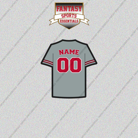 Cincinnati Reds Personalized Current Away Jersey Glossy Stickers