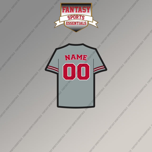 Cincinnati Reds Personalized Current Away Jersey Magnets