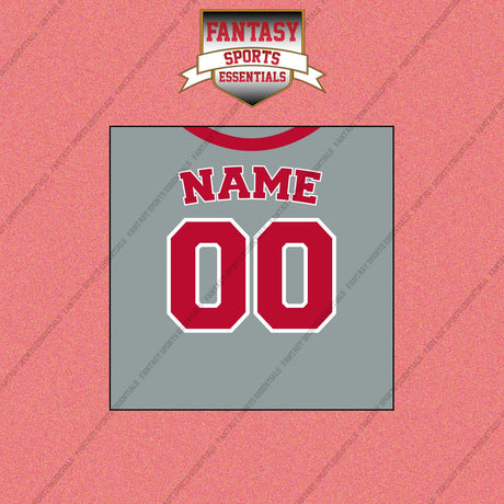 Cincinnati Reds Personalized Current Away Jersey Wall Art Prints