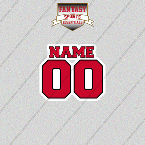 Cincinnati Reds Personalized Current Name and Number Glossy Stickers