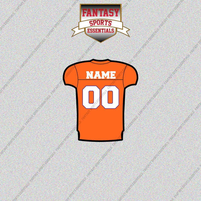 Clemson Tigers Football Personalized Home Jersey Glossy Stickers