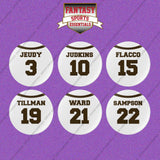 Cleveland Browns 2025 Away Jersey Button Pins (Choose Your Player) Page 1
