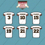 Cleveland Browns 2025 Away Jersey Car Decals (Choose Your Player) Page 1