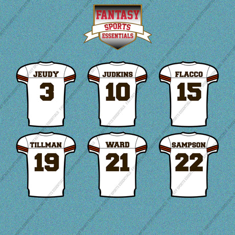Cleveland Browns 2025 Away Jersey Car Decals (Choose Your Player) Page 1