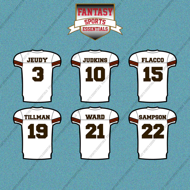 Cleveland Browns 2025 Away Jersey Car Decals (Choose Your Player) Page 1
