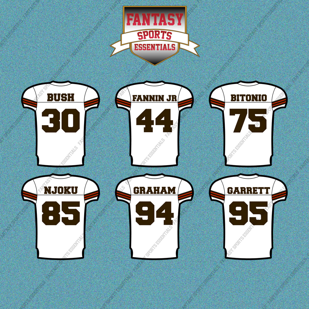 Cleveland Browns 2025 Away Jersey Car Decals (Choose Your Player) Page 2