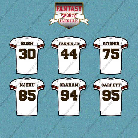 Cleveland Browns 2025 Away Jersey Car Decals (Choose Your Player) Page 2