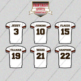 Cleveland Browns 2025 Away Jersey Glossy Stickers (Choose Your Player) Page 1