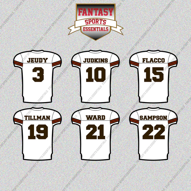 Cleveland Browns 2025 Away Jersey Glossy Stickers (Choose Your Player) Page 1