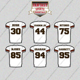 Cleveland Browns 2025 Away Jersey Glossy Stickers (Choose Your Player) Page 2