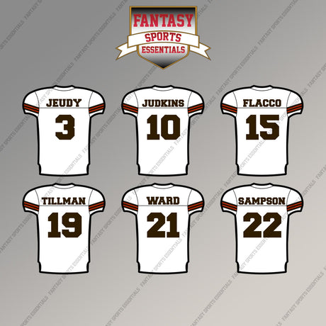 Cleveland Browns 2025 Away Jersey Magnets (Choose Your Player) Page 1