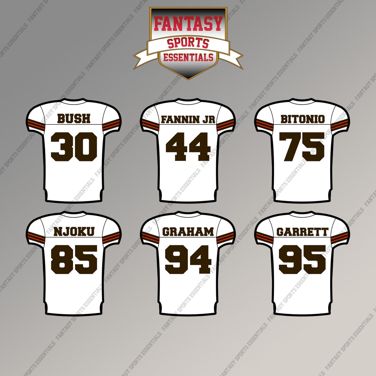Cleveland Browns 2025 Away Jersey Magnets (Choose Your Player) Page 2