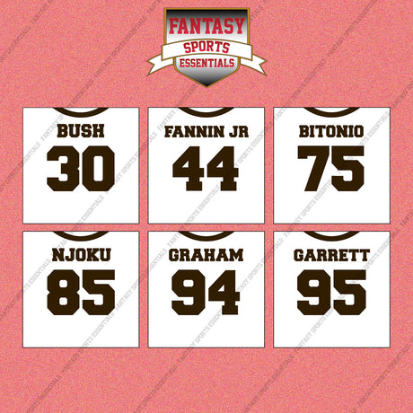 Cleveland Browns 2025 Away Jersey Wall Art Prints (Choose Your Player) Page 2