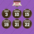 Cleveland Browns 2025 Home Jersey Button Pins (Choose Your Player) Page 1
