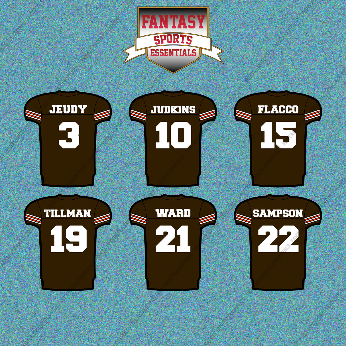 Cleveland Browns 2025 Home Jersey Car Decals (Choose Your Player) Page 1