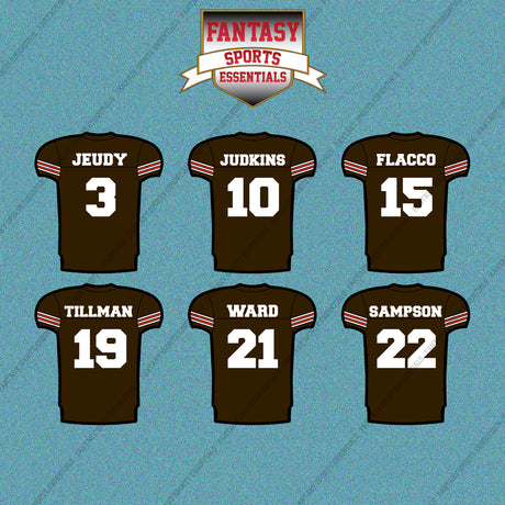 Cleveland Browns 2025 Home Jersey Car Decals (Choose Your Player) Page 1