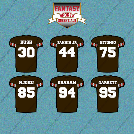 Cleveland Browns 2025 Home Jersey Car Decals (Choose Your Player) Page 2