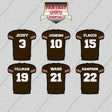 Cleveland Browns 2025 Home Jersey Glossy Stickers (Choose Your Player) Page 1