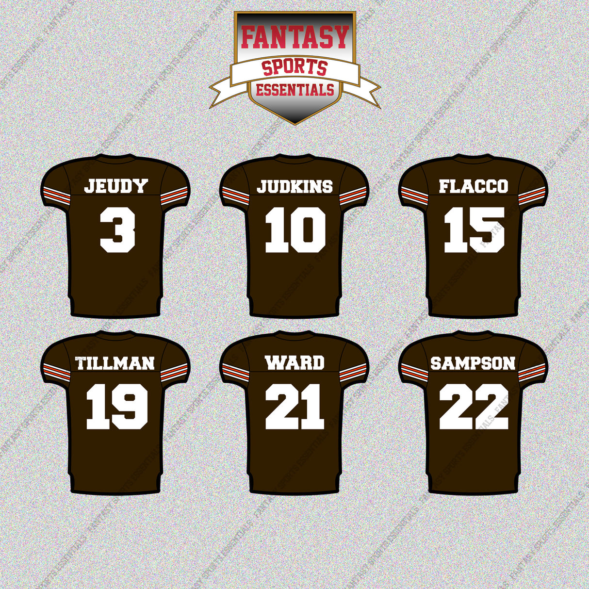 Cleveland Browns 2025 Home Jersey Glossy Stickers (Choose Your Player) Page 1