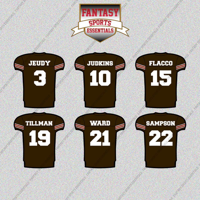 Cleveland Browns 2025 Home Jersey Glossy Stickers (Choose Your Player) Page 1