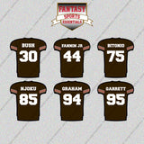 Cleveland Browns 2025 Home Jersey Glossy Stickers (Choose Your Player) Page 2