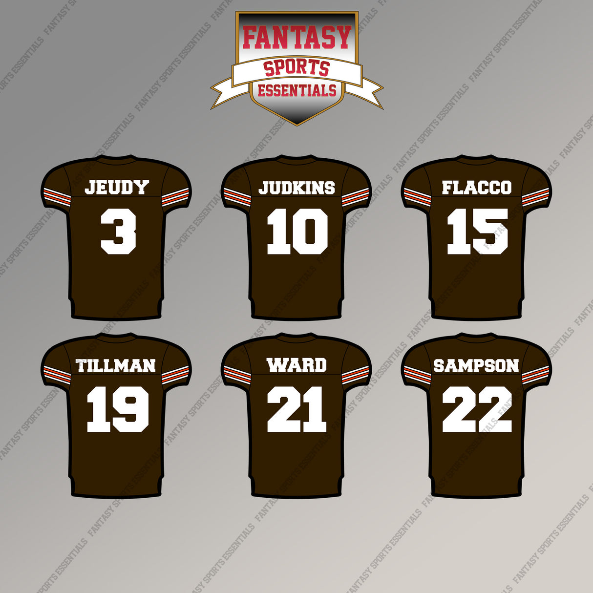 Cleveland Browns 2025 Home Jersey Magnets (Choose Your Player) Page 1