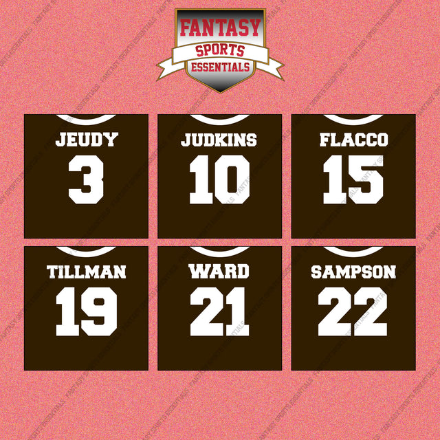 Cleveland Browns 2025 Home Jersey Wall Art Prints (Choose Your Player) Page 1