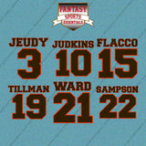 Cleveland Browns 2025 Name and Number Car Decals (Choose Your Player) Page 1