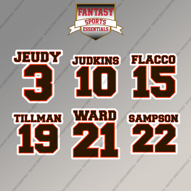 Cleveland Browns 2025 Name and Number Magnets (Choose Your Player) Page 1