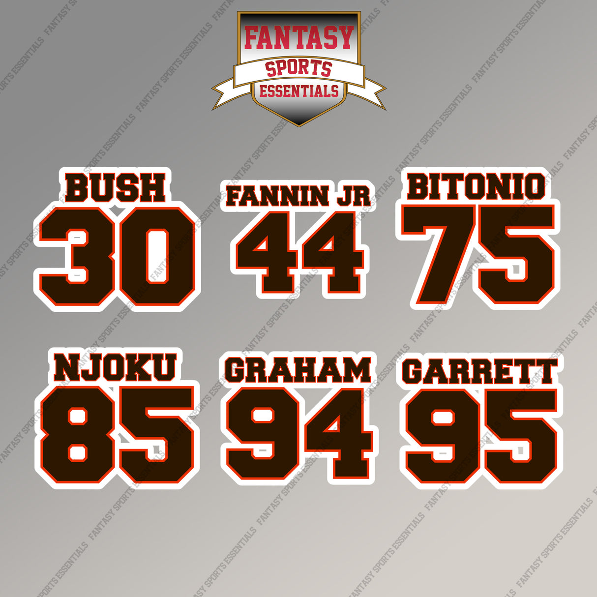 Cleveland Browns 2025 Name and Number Magnets (Choose Your Player) Page 2