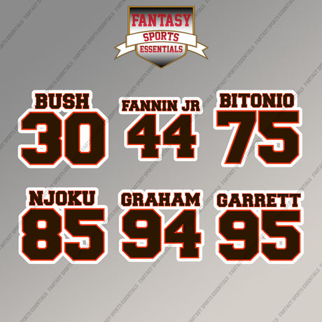 Cleveland Browns 2025 Name and Number Magnets (Choose Your Player) Page 2