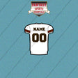 Cleveland Browns Personalized Current Away Jersey Car Decals