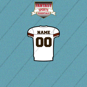 Cleveland Browns Personalized Current Away Jersey Car Decals