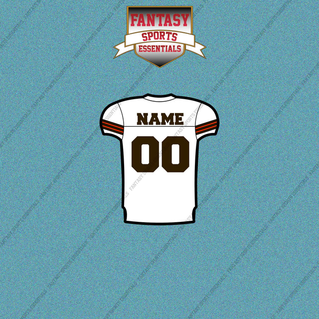 Cleveland Browns Personalized Current Away Jersey Car Decals